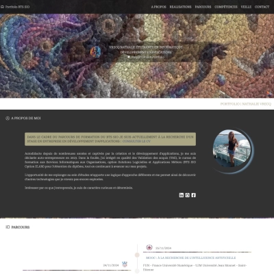 Développement de sites web : Portfolio apprenant, capture d’écran ordinateur
